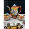 Image 2 : A Japanese HandPainted Satsuma Tea set with Condiment set