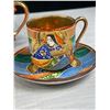 Image 3 : A Japanese HandPainted Satsuma Tea set with Condiment set