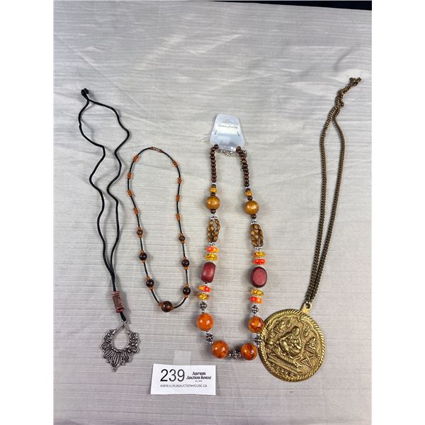 A Nice Lot of 4 Fashionable Necklaces