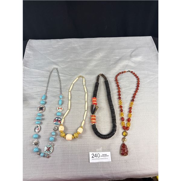 A Nice Lot of 4 Fashionable Necklaces