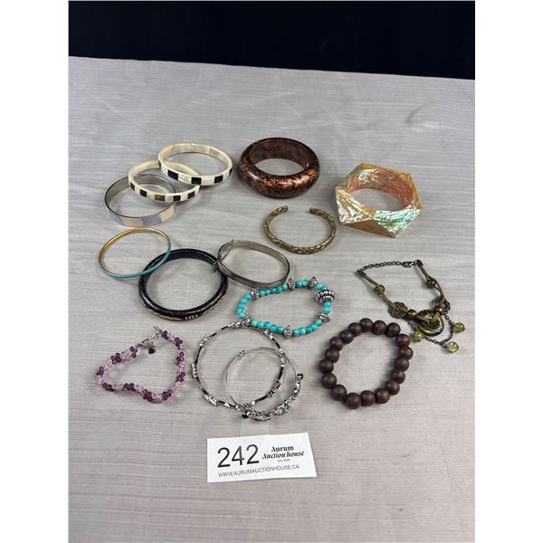 Lot of 15 Fashionable Bracelets