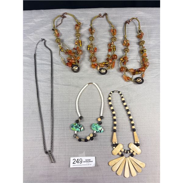 Nice Lot of 5 Vintage Beaded Necklaces