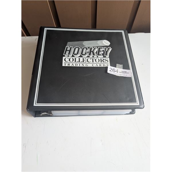Binder of Upper Deck Hockey Cards