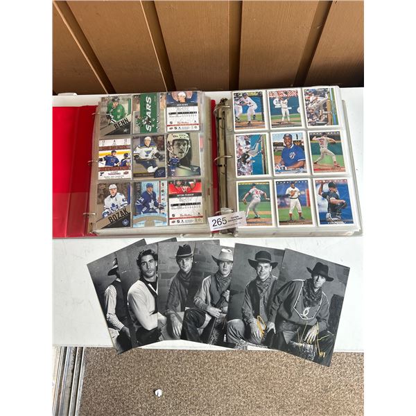 Two Binder of Hockey and Baseball Trading Cards