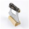 Image 4 : VINTAGE ALASKAN ULU KNIFE WITH DISPLAY STAND