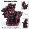 Image 1 : LAUGHING BUDDHA STATUE WITH DRAGON LINXIN