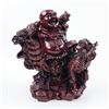 Image 9 : LAUGHING BUDDHA STATUE WITH DRAGON LINXIN