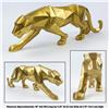 Image 1 : GEOMETRIC LEOPARD PANTHER STATUE SCULPTURE