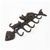 Image 5 : CAST IRON CATS ON FISHBONE WALL HOOK KEY RACK