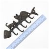 Image 6 : CAST IRON CATS ON FISHBONE WALL HOOK KEY RACK