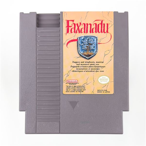 FAXANADU NINTENDO NES SYSTEM GAME CARTRIDGE