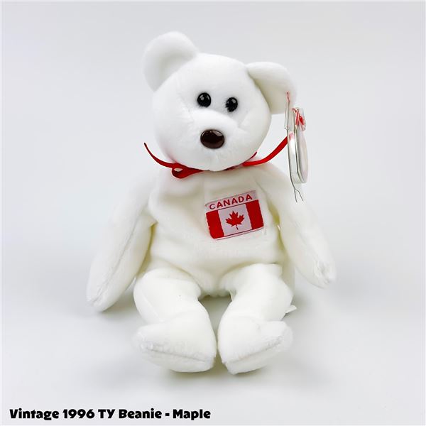 VTG TY BEANIE BABY MAPLE THE CANADA BEAR PLUSH