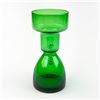 Image 2 : JAPANESE BEST ART GLASS GREEN CHALICE VASE - 1970’S
