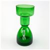 Image 4 : JAPANESE BEST ART GLASS GREEN CHALICE VASE - 1970’S