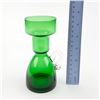 Image 6 : JAPANESE BEST ART GLASS GREEN CHALICE VASE - 1970’S