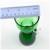 Image 7 : JAPANESE BEST ART GLASS GREEN CHALICE VASE - 1970’S