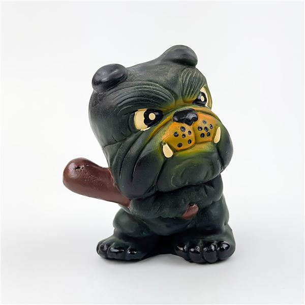 VINTAGE BULLDOG WITH BASEBALL BAT DOG FIGURINE