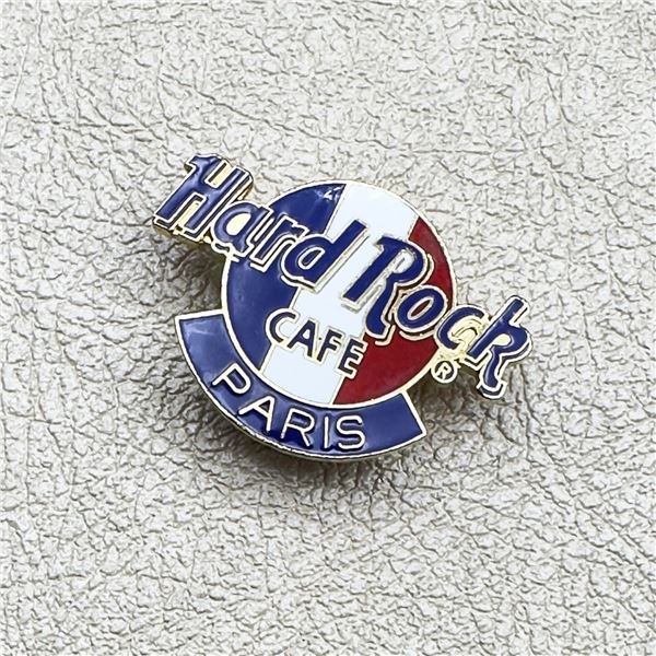 HARD ROCK CAFE PARIS TRICOLOR FLAG LOGO LAPEL PIN