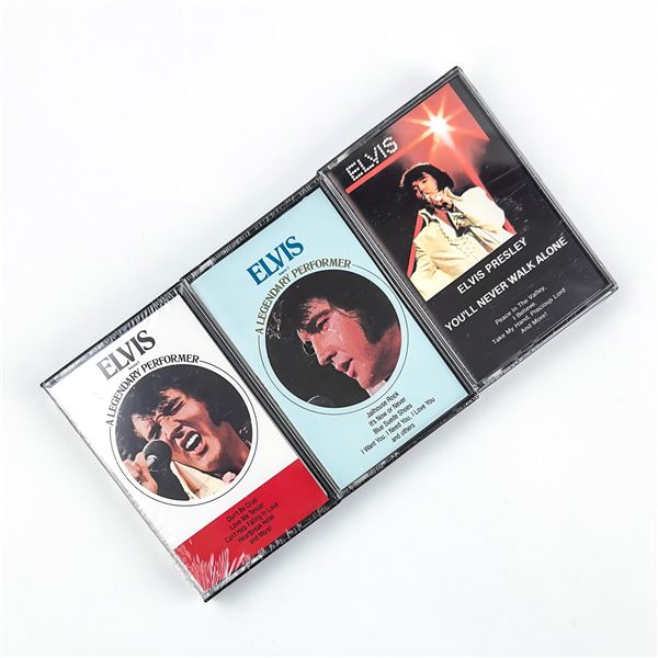VTG ELVIS PRESLEY CASSETTE TAPE LOT FACTORY SEALED