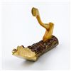 Image 6 : MINI HAND CARVED ANTLER AXE AND LOG SCULPTURE