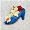 Image 1 : VINTAGE SCOTTIE DOG IN HIGH HEEL SHOE BROOCH PIN