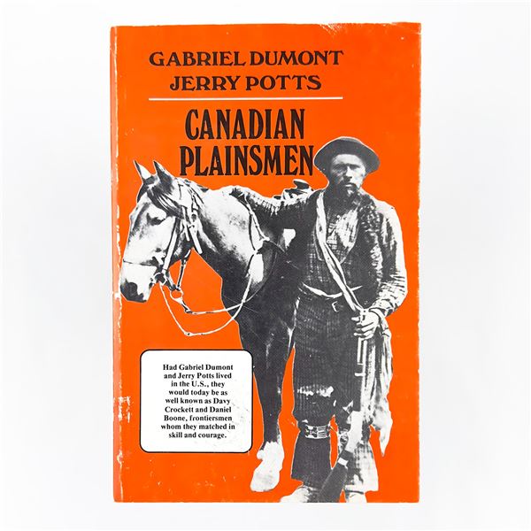 CANADIAN PLAINSMEN VINTAGE BOOK - DUMONT POTTS