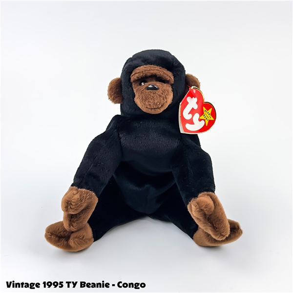 VINTAGE TY BEANIE BABY CONGO THE GORILLA PLUSH
