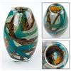 Image 1 : VINTAGE MDINA TIGER PATTERN STUDIO ART GLASS VASE