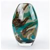 Image 8 : VINTAGE MDINA TIGER PATTERN STUDIO ART GLASS VASE
