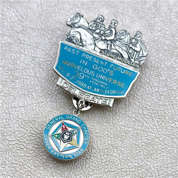 VTG 1988 OES 39TH TRIENNIAL ASSEMBLY ATLANTA PIN