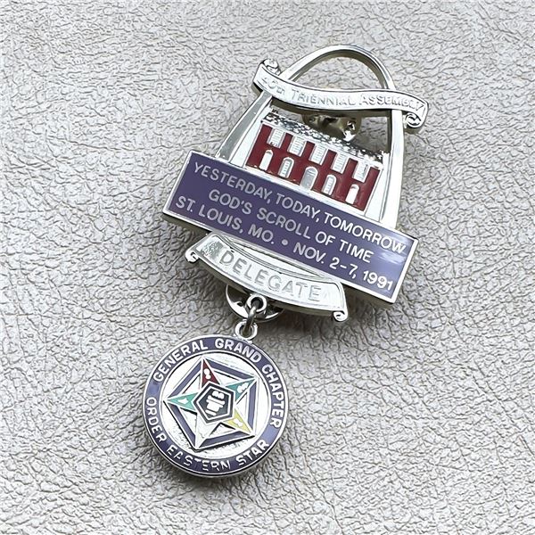 VTG 1991 OES 40TH TRIENNIAL ASSEMBLY ST LOUIS PIN