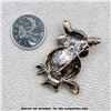 Image 4 : VINTAGE SAPPHIRE BLUE CRYSTAL-LIKE OWL BROOCH PIN