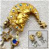 Image 1 : VINTAGE KIRKS FOLLY CELESTIAL CHERUB EARRINGS