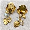 Image 6 : VINTAGE KIRKS FOLLY CHERUB HEART DANGLE EARRINGS