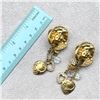 Image 7 : VINTAGE KIRKS FOLLY CHERUB HEART DANGLE EARRINGS