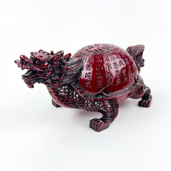 CHINESE FENG SHUI DRAGON TORTOISE FIGURINE