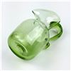 Image 10 : GREEN HAND BLOWN ART GLASS PITCHER WITH HANDLE