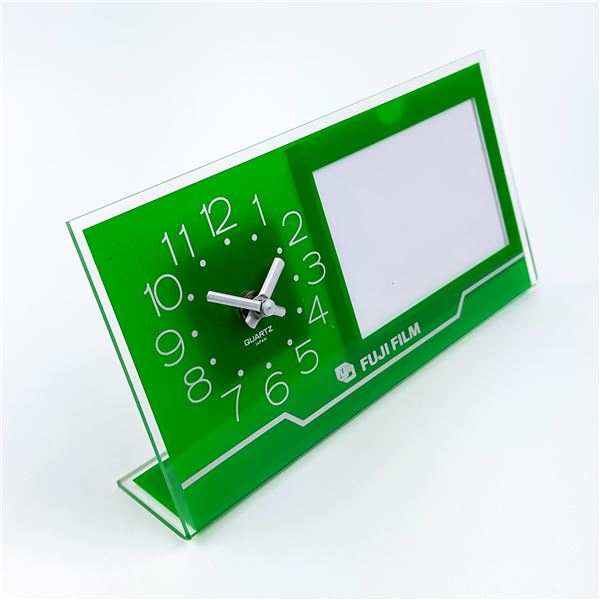 VINTAGE FUJIFILM DESK CLOCK PICTURE FRAME COMBO