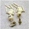 Image 2 : VTG SKELETON CLIP-ON DANGLE EARRINGS - HALLOWEEN