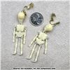 Image 3 : VTG SKELETON CLIP-ON DANGLE EARRINGS - HALLOWEEN
