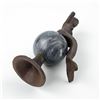 Image 10 : CAST IRON MERMAID ON MARBLE SPHERE STATUETTE