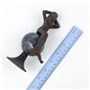 Image 11 : CAST IRON MERMAID ON MARBLE SPHERE STATUETTE