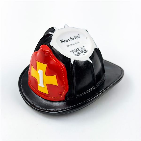 PRINCETON GALLERY 1990 PORCELAIN FIREMAN HAT