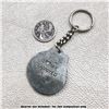 Image 2 : VINTAGE SAMOYED DOG HEAD PEWTER KEYCHAIN