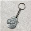 Image 1 : VINTAGE AIRDALE DOG HEAD PEWTER KEYCHAIN