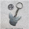 Image 2 : VINTAGE CHIHUAHUA DOG HEAD PEWTER KEYCHAIN