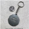Image 2 : VINTAGE POMERANIAN DOG HEAD PEWTER KEYCHAIN