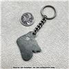 Image 2 : VINTAGE SHETLAND SHEEPDOG HEAD PEWTER KEYCHAIN