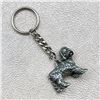 Image 1 : VINTAGE PEWTER CURLY HAIR SHAGGY DOG KEYCHAIN