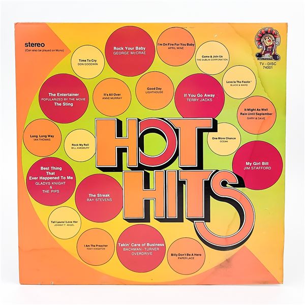 VARIOUS ARTISTS HOT HITS VINYL LP RECORD ALBUM